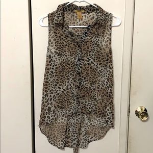 Cheetah Print Tank Blouse size S